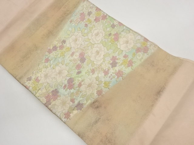 JAPANESE NAGOYA OBI / WOVEN FLOWERS